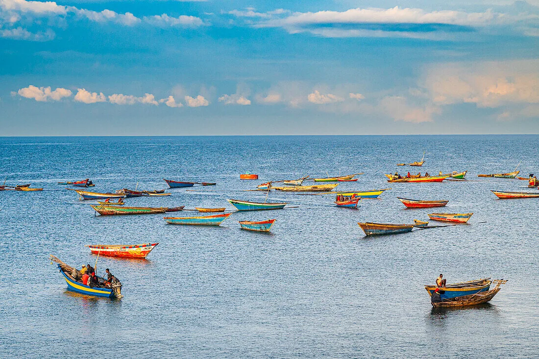 Fishing boats on Lake Tanganyika